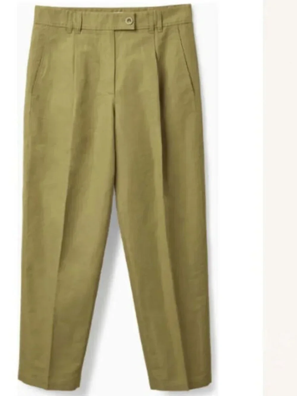 COS Pleated Linen Trousers Size EUR 38